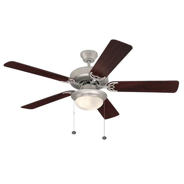 Westgate 52in Reversible Rosewood & Silver Oak MDF Finish 5-Blade Ceiling Fan & Light - WFL-107-PC-5B-52-BN-RWSO