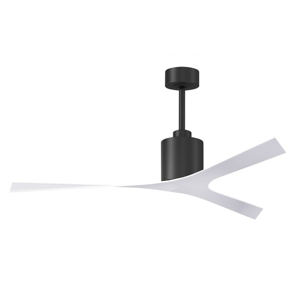 Matthews Fan Co Molly Modern Ceiling Fan In Matte Black Finish With All-Weather 56 in. Abs Blades, 846203 - MK-BK-WH