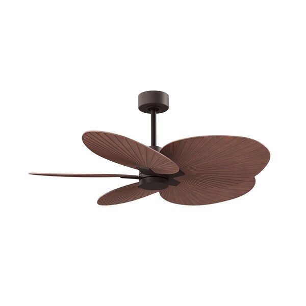 Matthews Fan Co Alessandra Tropical 5-Blade Ceiling Fan In Textured Bronze And Walnut Tone Blade - AKTP-TB-WN