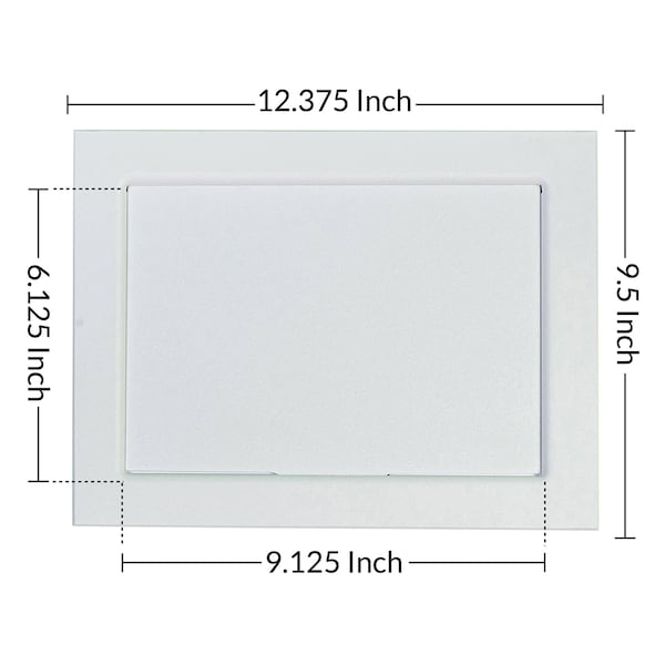 American Built Pro Access Panel, 9 in x 6 in White TwoPiece Plastic - AP 96 P1