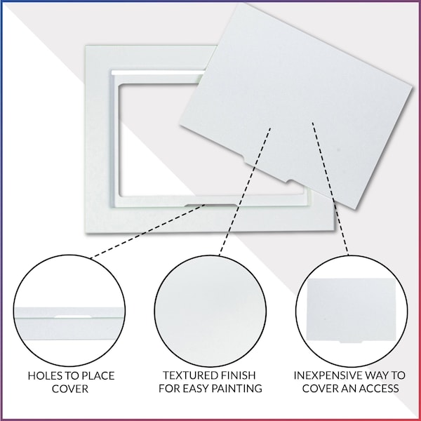 American Built Pro Access Panel, 9 in x 6 in White TwoPiece Plastic - AP 96 P1
