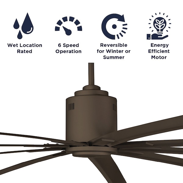 Maxx Air 9 Blades, 6 Speeds, 120 V, 96 in. W - ICF96 WLORB