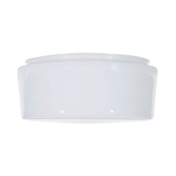 Satco 6 In. White Drum Glass Shade 6-5/8 In. Dia 5-7/8 In. Fitter 3-1/2 In. Height Sprayed Inside White - 50/334
