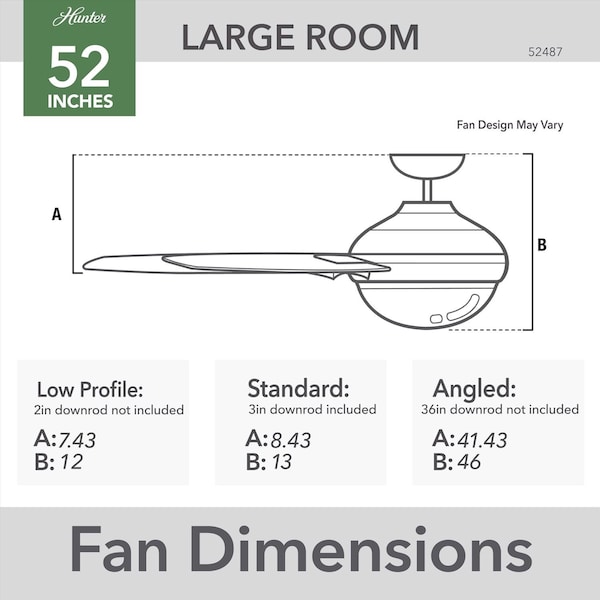 Hunter Hunter Anisten 52 in. White LED Indoor Ceiling Fan - 52487