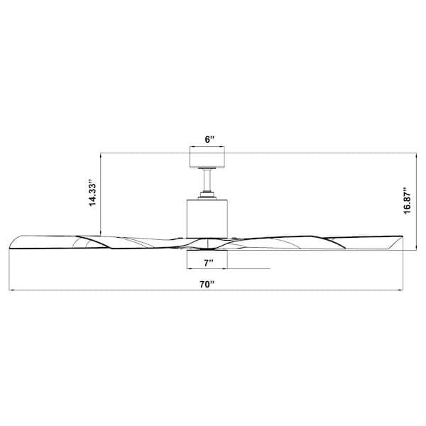 Modern Forms 5 Blades, 120 V, 70 in W - FR-W1811-70