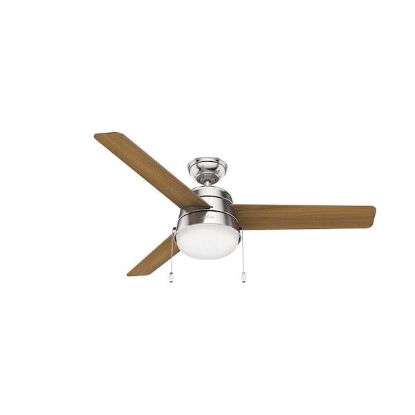 Hunter Ceiling Fan, 3 Blades, 3 Speeds, 120, Brushed Nickel - 50380