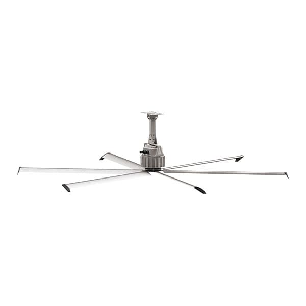 Skyblade Comercial Ceiling Fan, 8 ft Blade Dia, 4 Blades, Variable Speeds, 120V AC, Silver - GPROP-0824-612-1