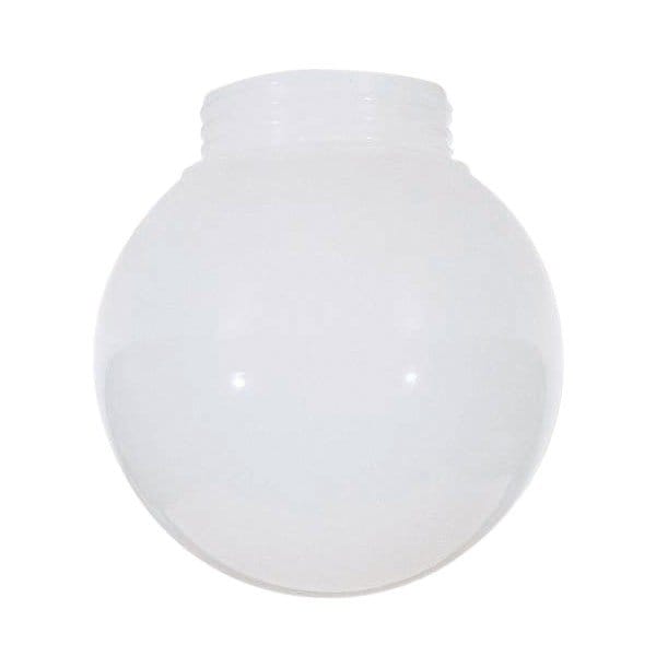 Satco Lexan White Ball 6 inch Diameter 3-11/64 inch Screw Fitter - 50/727