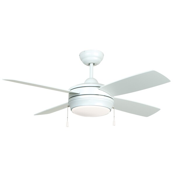 Craftmade 4 Blades, 3 Speeds, 120V/60 Hz, 52 in W - LAV52MWW4LK-LED
