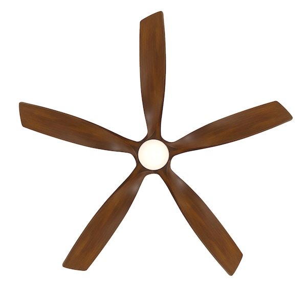 Modern Forms Fans Zephyr Indoor or Outdoor Smart Ceiling Fan 2700-3000-4000-5000K LED in Matte Black/Distressed Koa - FR-W2401-62L-MB/DK