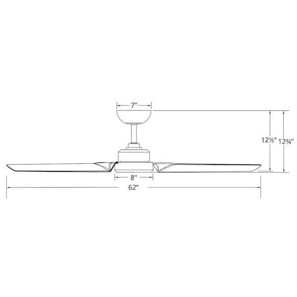 Modern Forms 3 Blades, 120 V, 62 in W - FR-W1910-62