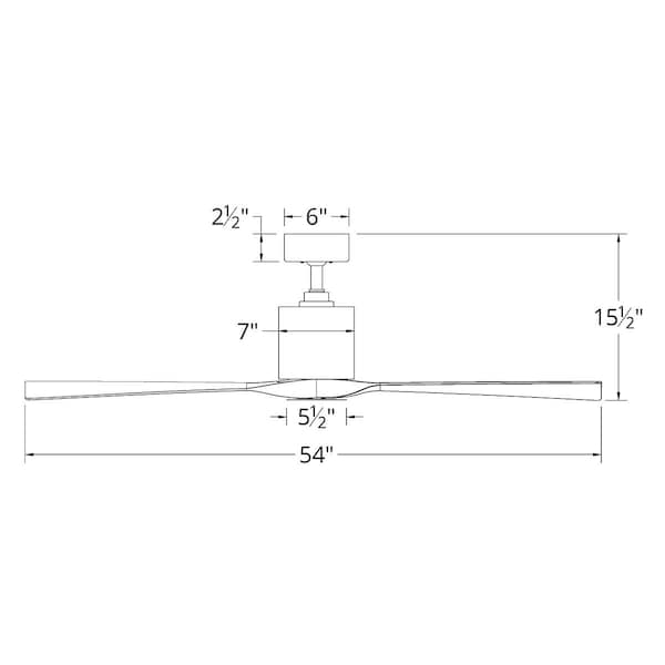 Modern Forms 3 Blades, 120 V, 54 in W - FR-W1811-54