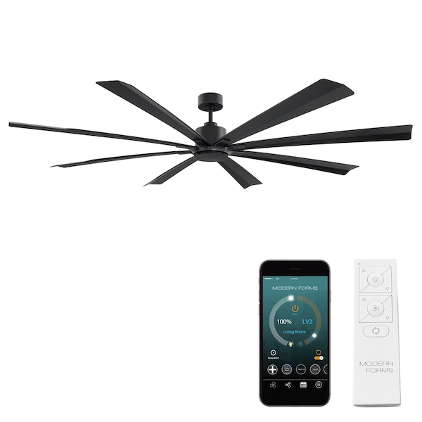 Modern Forms Fans Size Matters Indoor or Outdoor Smart Ceiling Fan in Matte Black - FR-W2403-84-MB