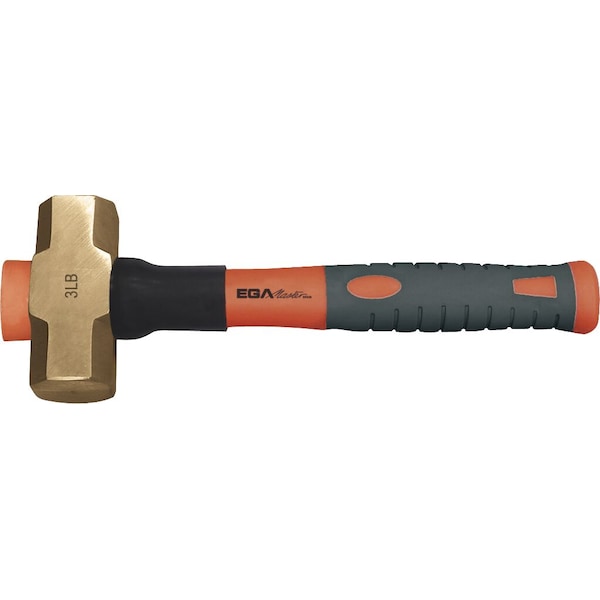 Ega Master SLEDGE HAMMER 15 LB  FIBERGLASS HANDLE NON SPARKING Al-Bron - 35771