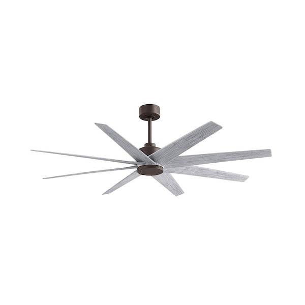 Matthews Fan Co Ariella 8-Blade Ceiling Fan In Textured Bronze And Barn Wood Tone Blades - AN-TB-BW-64