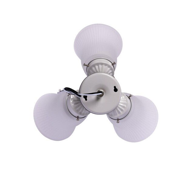 Westinghouse Ceiling Fan -Light Kit 3Lgt Cluster White Finish Frosted Ribbed Glass - 7784700
