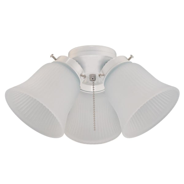 Westinghouse Ceiling Fan -Light Kit 3Lgt Cluster White Finish Frosted Ribbed Glass - 7784700