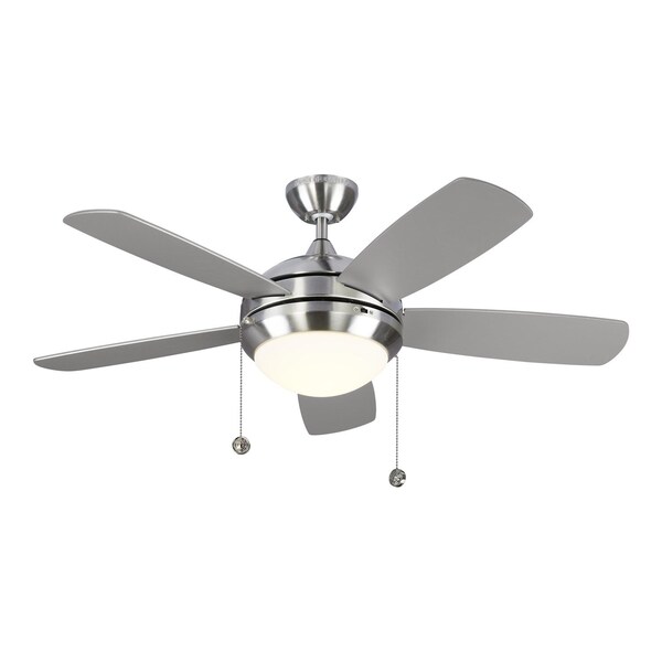 Monte Carlo Discus Classic 44 Led Ceiling Fan In Brushed Steel With Silver Blades - 5DIC44BSD-V1