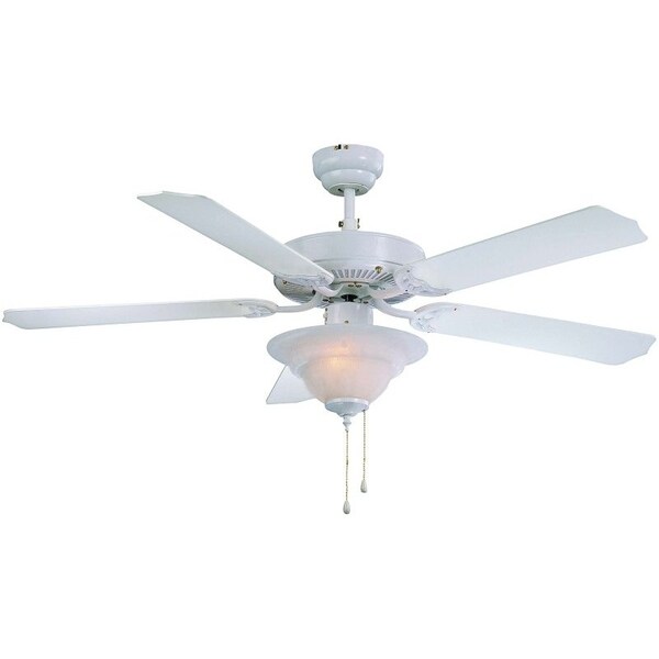 Boston Harbor Boston Harbor CF-B552+1F242WH Ceiling Fan, With 1 Dome Light, 52In, White - CF-B552+1F242WH
