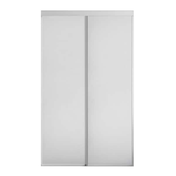 Renin 48 in. X 96 in. Top Roll Bypass Closet Door Bright White - BY0100BWWTC048096