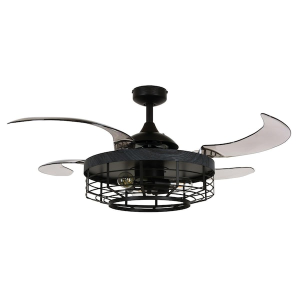 Rayo Montclair 48-inch Black with Black Trim AC Ceiling Fan with Light - RA2772343