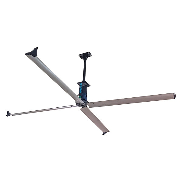 Skyblade HVLS Ceiling Fan, 20 ft Blade Dia, 4 Blades, Variable Speeds, 460V AC, Powder Coated - STEP-2061-446-3