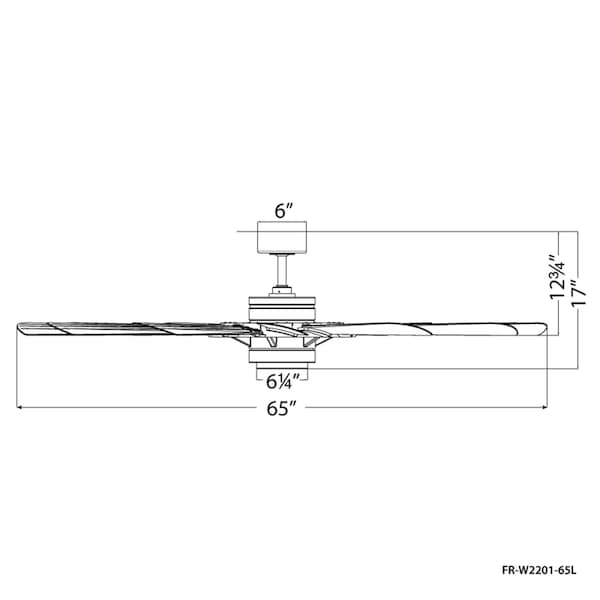 Modern Forms 12 Blades, 120 V, 65 in W - FR-W2201-65L