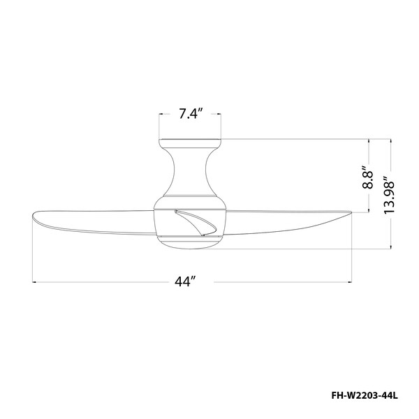 Modern Forms 3 Blades, 120 V, 44 in W - FH-W2203-44L