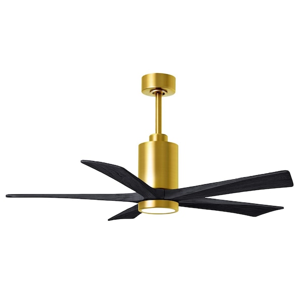 Matthews Fan Co Patricia-5 52in Ceiling Fan With Led Light Kit - PA5-BRBR-BK-52