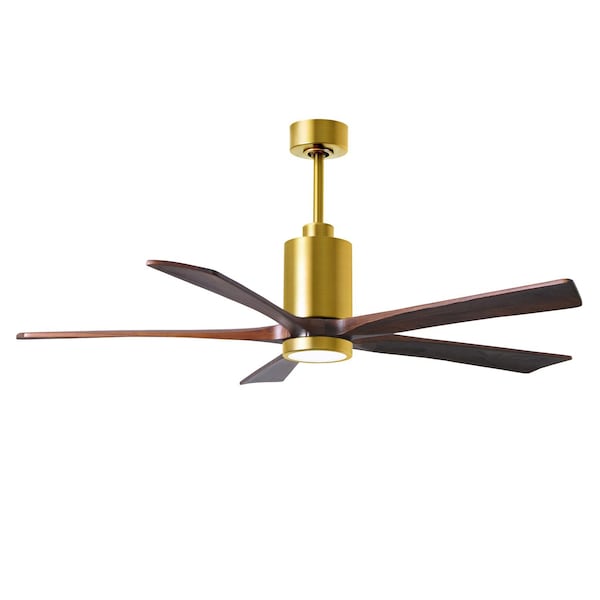 Matthews Fan Co Patricia-5 60in Ceiling Fan With Led Light Kit - PA5-BRBR-WA-60