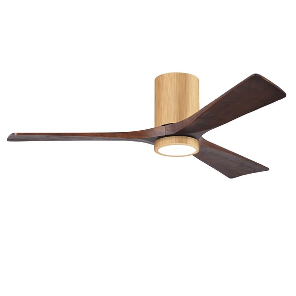 Matthews Fan Co Irene-3Hlk Three-Blade Flush Mount Paddle Fan In Brushed Pewter Finish, 832989 - IR3HLK-LM-WA-52