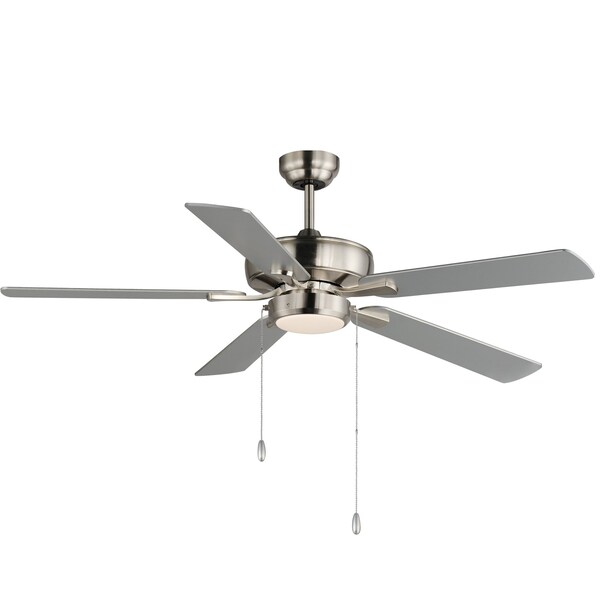 Maxim Lighting 52'' Super-Max Fan w/ LED Light Kit - Nickel, Satin Nickel - 88937SN