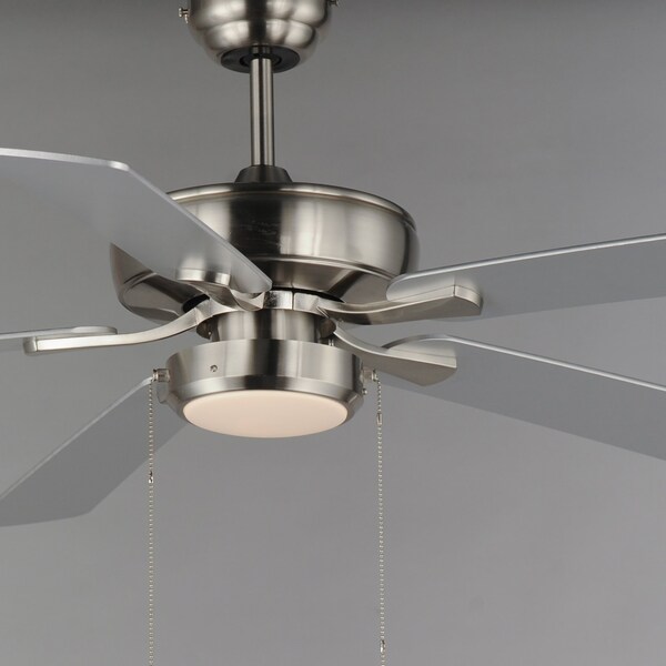 Maxim Lighting 52'' Super-Max Fan w/ LED Light Kit - Nickel, Satin Nickel - 88937SN