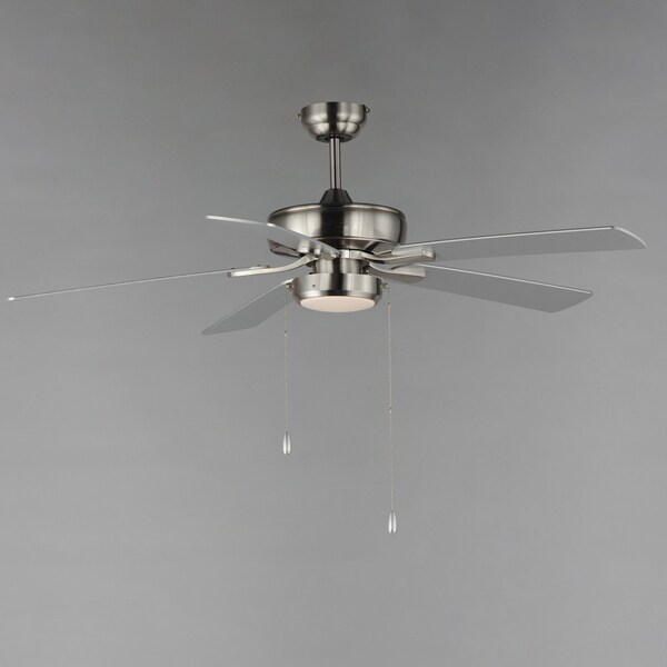 Maxim Lighting 52'' Super-Max Fan w/ LED Light Kit - Nickel, Satin Nickel - 88937SN