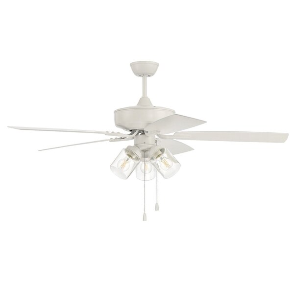 Craftmade 52in Outdoor Pro Plus 104 in White w/ Matte White Blades - OP104W5