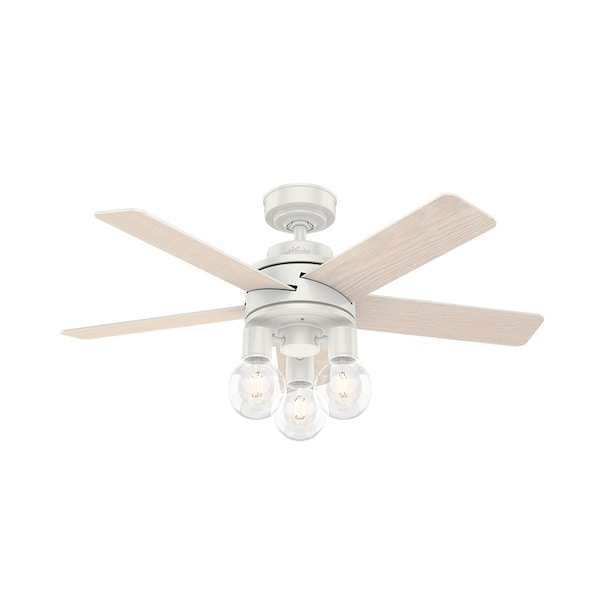 Hunter Ceiling Fan, 5 Blades, 4 Speeds, 120, Fresh White - 51331