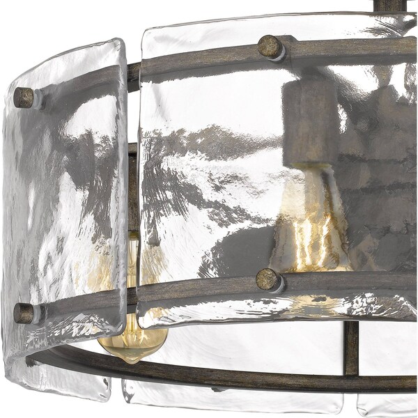 Quoizel Fortress Fan Light 4 Lights Mottled Silver - FTS3124MM
