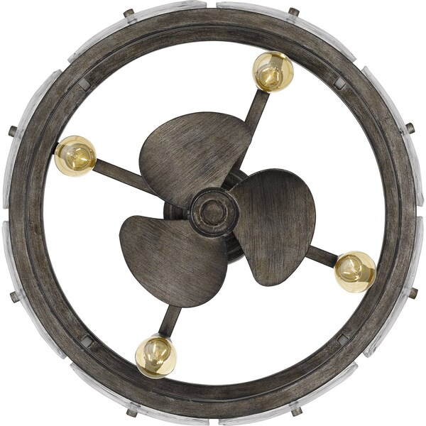 Quoizel Fortress Fan Light 4 Lights Mottled Silver - FTS3124MM