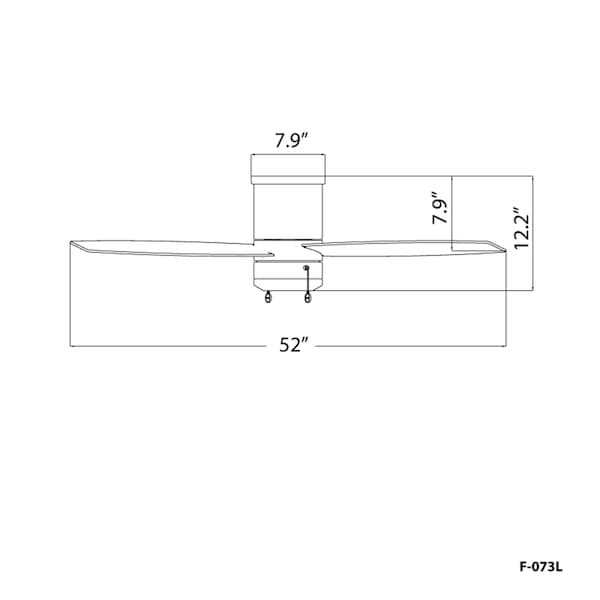 Wac 3 Blades, 120 V, 52 in W - F-073L