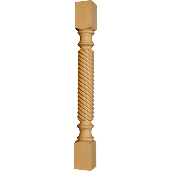 Osborne Wood Products 35 1/2 x 3 1/2 Right Spiro Island Leg in Alder - 1785A