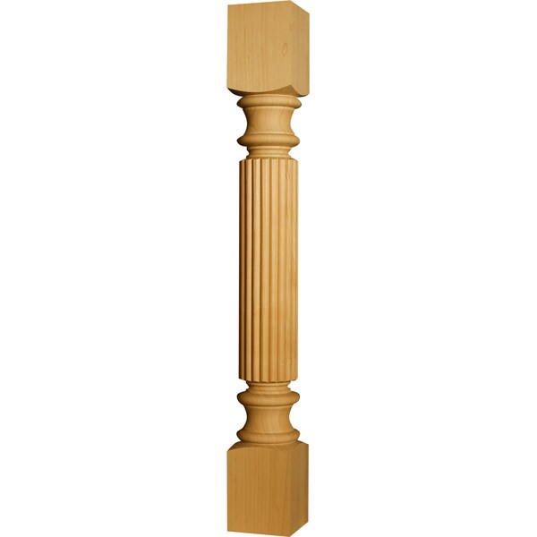 Osborne Wood Products 34 1/2 x 4 Husky Reeded Island Post in Beech - 1466BCH