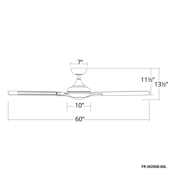 Modern Forms 5 Blades, 120 V, 60 in W - FR-W2008-60L
