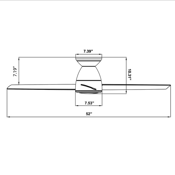 Modern Forms 3 Blades, 120 V, 52 in W - FH-W2004-52L