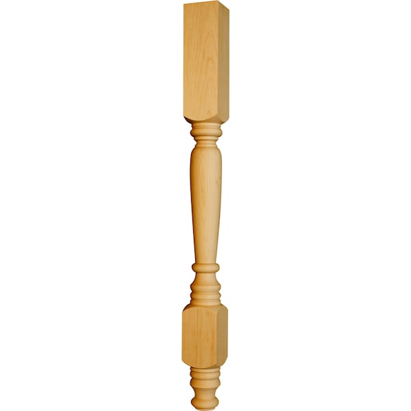 Osborne Wood Products 35 1/2 x 3 Narrow Concord Island Leg in Soft Maple - 1770M
