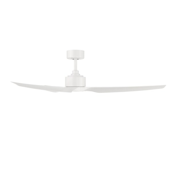 Wac Stella Indoor and Outdoor 3-Blade Smart Ceiling Fan 60in Matte White with Remote Control, 3 Blades - F-056