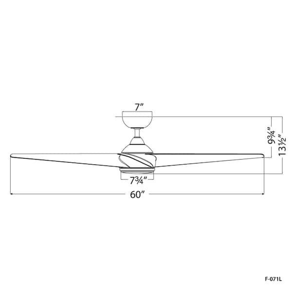 Wac 5 Blades, 120 V, 60 in W - F-071L