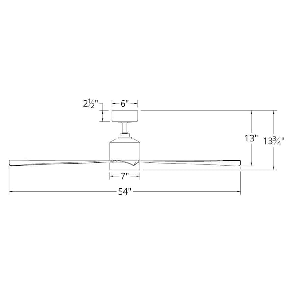 Modern Forms 3 Blades, 120 V, 54 in W - FR-W1809-54L