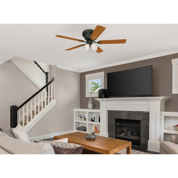 Westinghouse Contempra IV 52" 5-Blade Bronze Indoor Ceiling Fan w/Dimmable LED Lght - 7232100