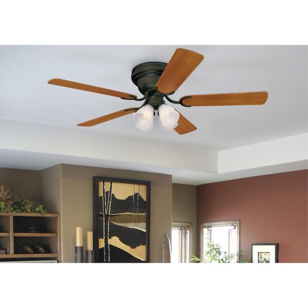 Westinghouse Contempra IV 52" 5-Blade Bronze Indoor Ceiling Fan w/Dimmable LED Lght - 7232100