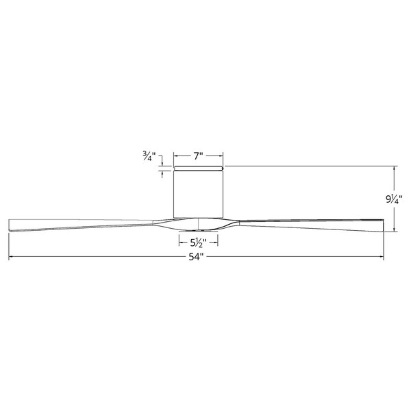 Modern Forms 3 Blades, 120 V, 54 in W - FH-W1811-54